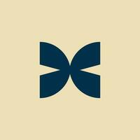 minimalist letter X logo vector