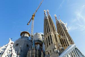 exterior de el sagrada familia basílica en Barcelona, Cataluña, España foto