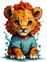 Baby Lion Character AI Generative png