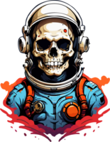 skalle astronaut illustration ai generativ png