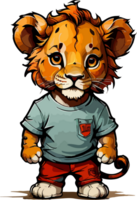 Baby Lion Clip Art AI Generative png