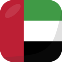 United Arab Emirates flag square 3D cartoon style. png