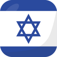 Israel flag square 3D cartoon style. png
