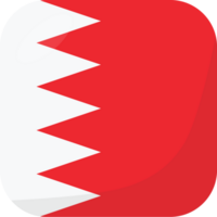 Bahrain Flagge Platz 3d Karikatur Stil. png