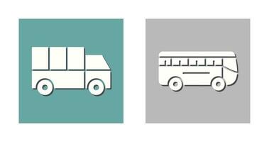 Truck and Bus Icon vector