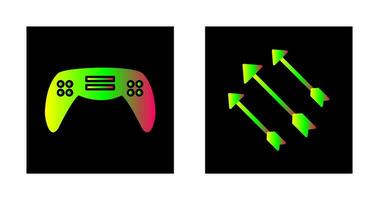 Gaming Console and Arrows Icon vector