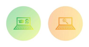 Online Degree and Find on Internet Icon vector