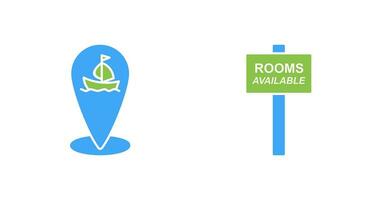 shipping location and room Icon vector