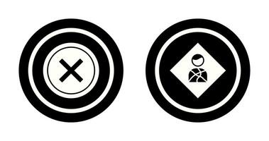 Do Not Cross And Health hazard  Icon vector