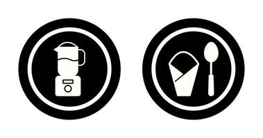 blender and spoon  Icon vector