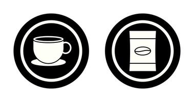 tea and coffee packet Icon vector