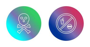 death sign and no foods or drink  Icon vector