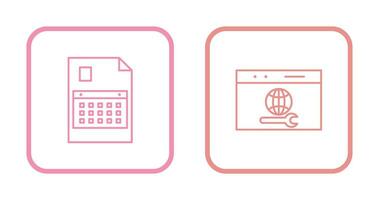 content planning and web support  Icon vector