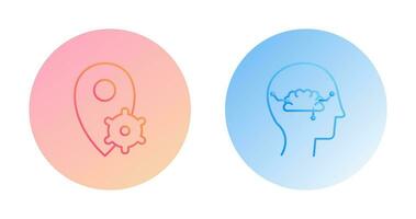 thinking and knowledge  Icon vector