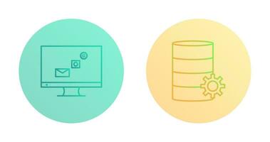 digital marketing and database management Icon vector