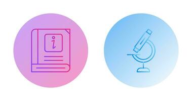 Information and Microscope Icon vector