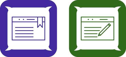 bookmarking services and blogging service Icon vector