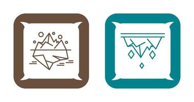 iceberg y carámbano icono vector