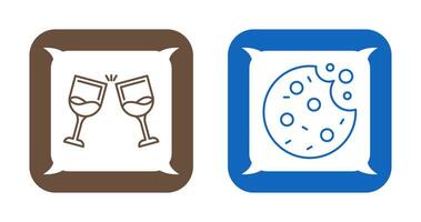 Wine and Cookie Icon vector