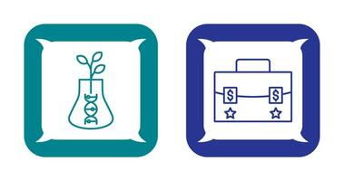 Biology and Briefcase Icon vector