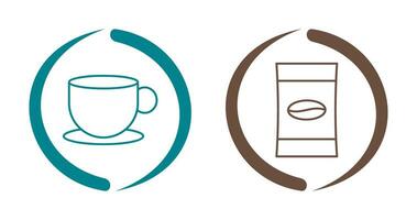 tea and coffee packet Icon vector