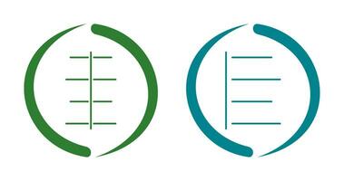 center align and left align  Icon vector