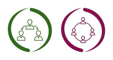 connected user and network group  Icon vector