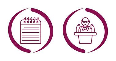 Note and Lecture Icon vector