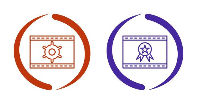 Web Optimization and Web Award Icon vector