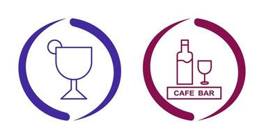 drinks cafe and sherry Icon vector