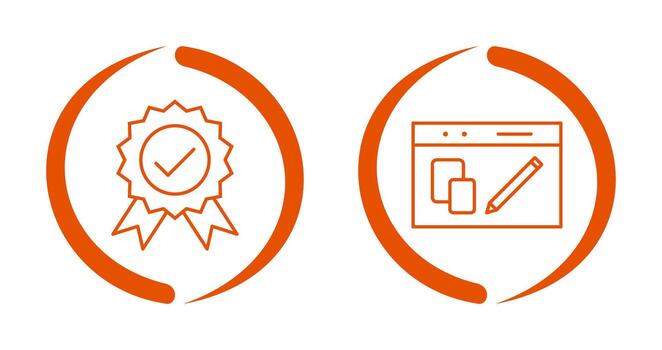 calidad controlar y sitio web diseño icono vector