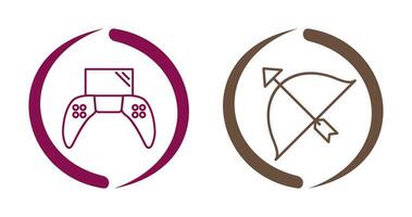 Play Station and Archery Icon vector