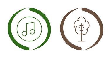 Music Player and Tree Icon vector