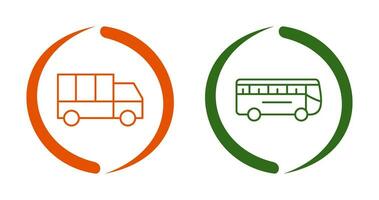 Truck and Bus Icon vector