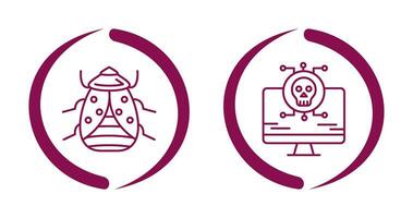 Bug and Virus Icon vector