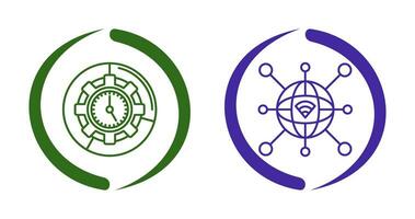 Time Management and Internet Icon vector