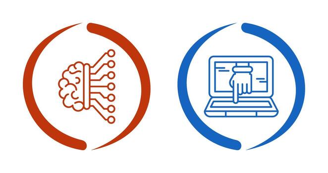 Machine Learning and Hacking Icon vector
