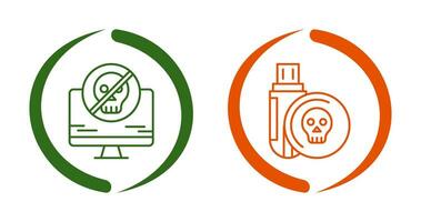 Antivirus and Infected Icon vector