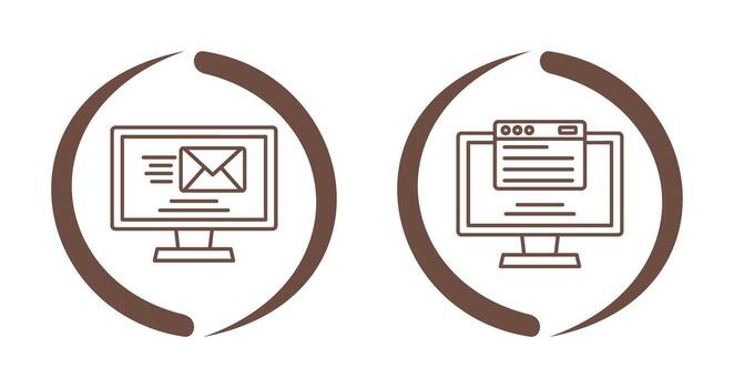 Mail and Web Icon vector