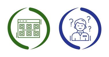Layout and Confuse Icon vector