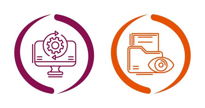 Synchronization and Data Visualization Icon vector