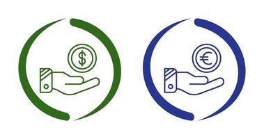 Dollar and Euro Icon vector