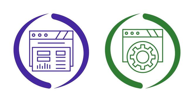 Dashboard and Browser Icon vector
