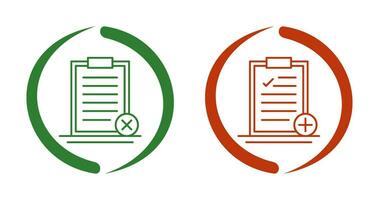 Rejected and Add Icon vector