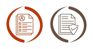 Exam and Valid Document Icon vector