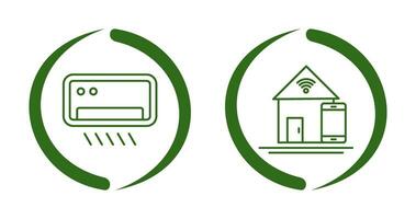 Air Conditioner and Home Automation Icon vector