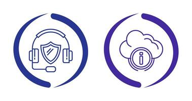 call center and cloud computing Icon vector