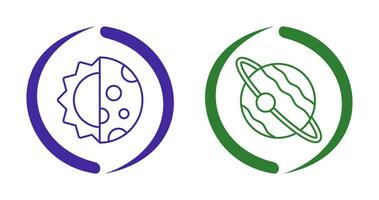 day and night and planet Icon vector