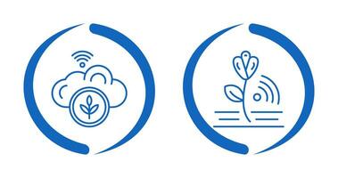 Signal and Flowers Icon vector