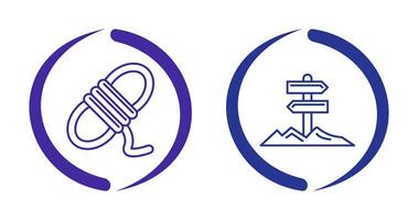 Direction and Rope Icon vector